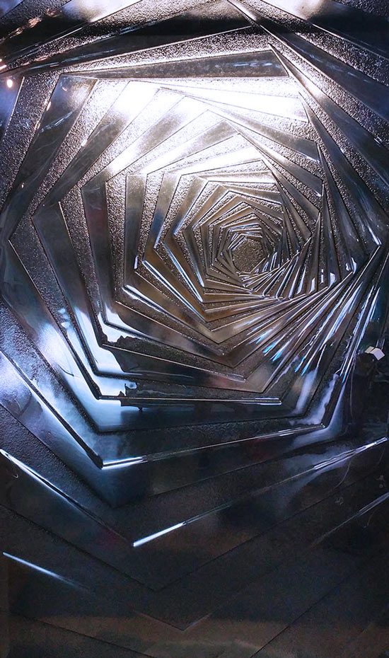 Glass Wall panel door with optimal slumped glass.